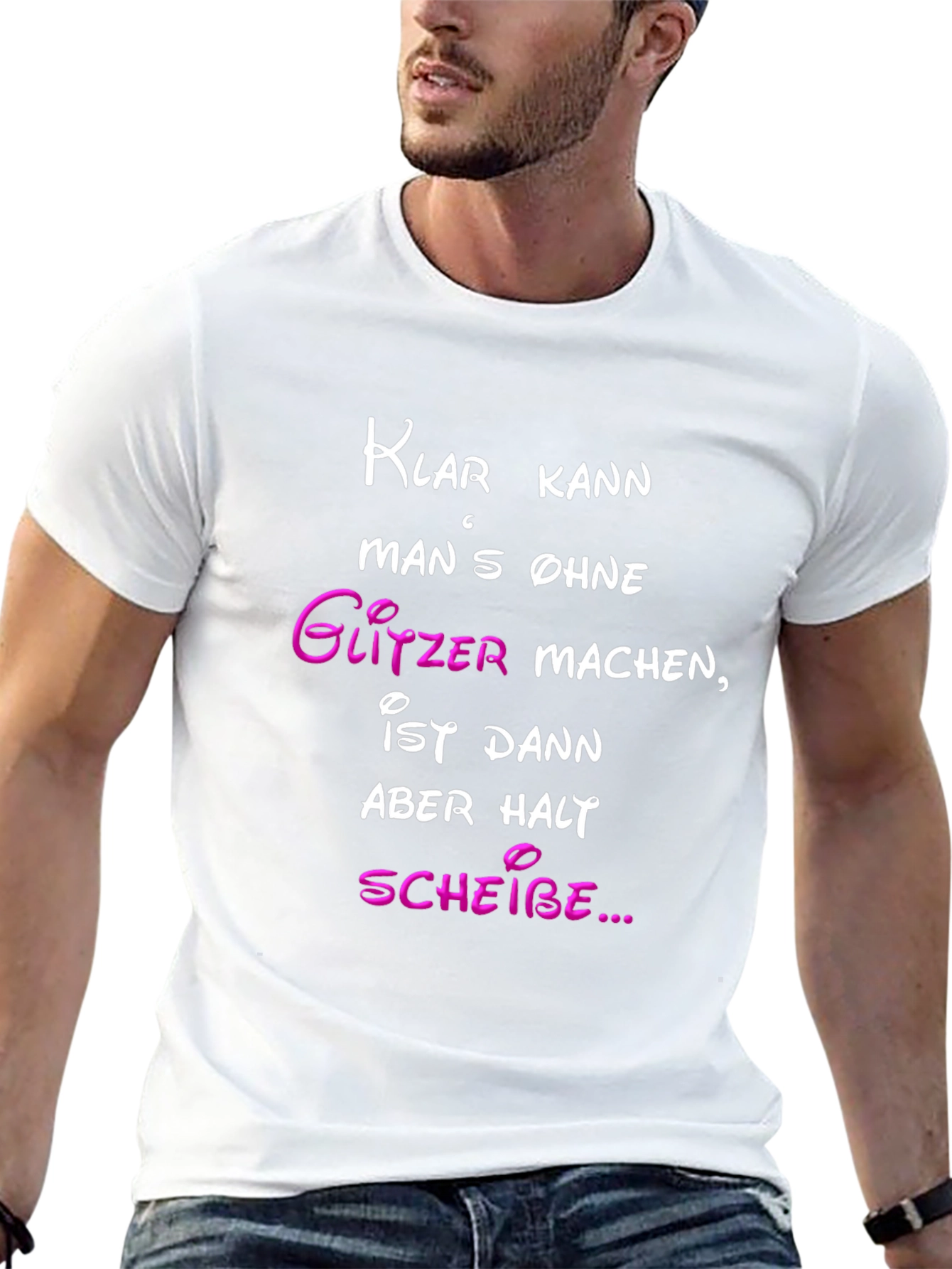 Funny German Glitter T-Shirt