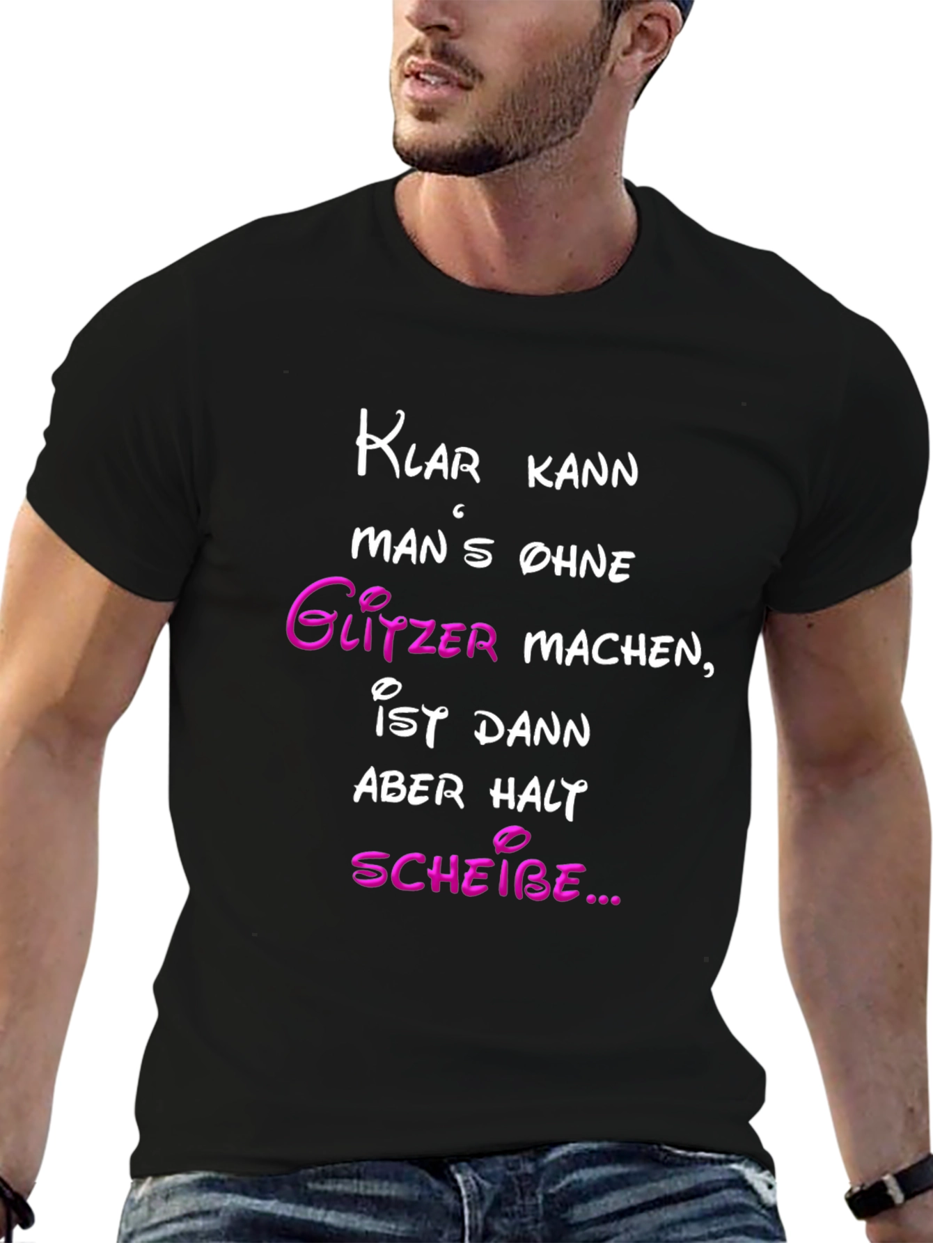 Funny German Glitter T-Shirt