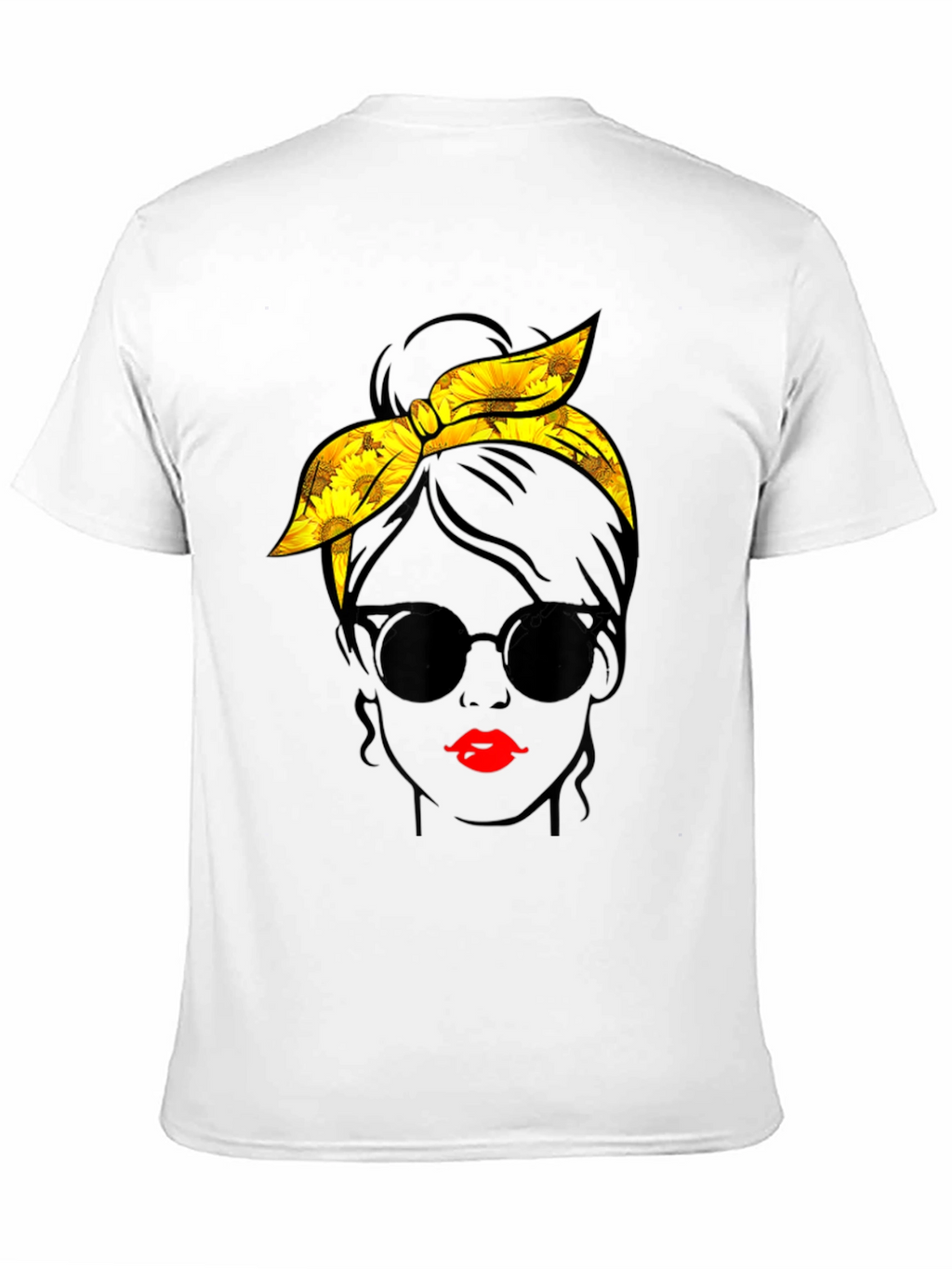 Sunflower Messy Bun Graphic Tee - Black