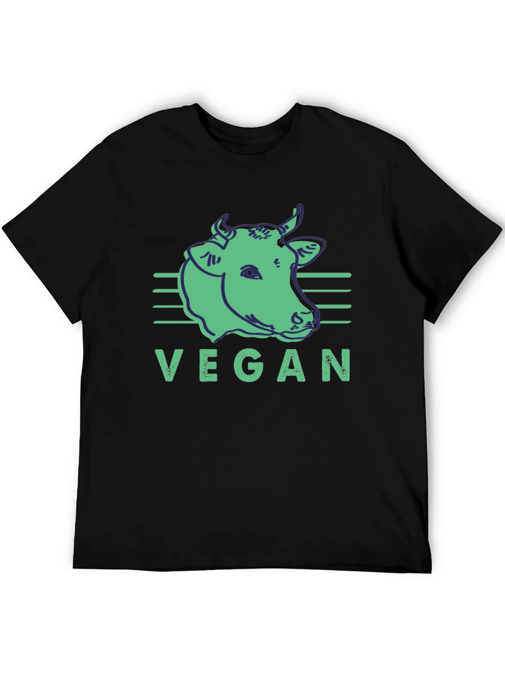 Vegan Cow Graphic Tee - Black Unisex T-Shirt