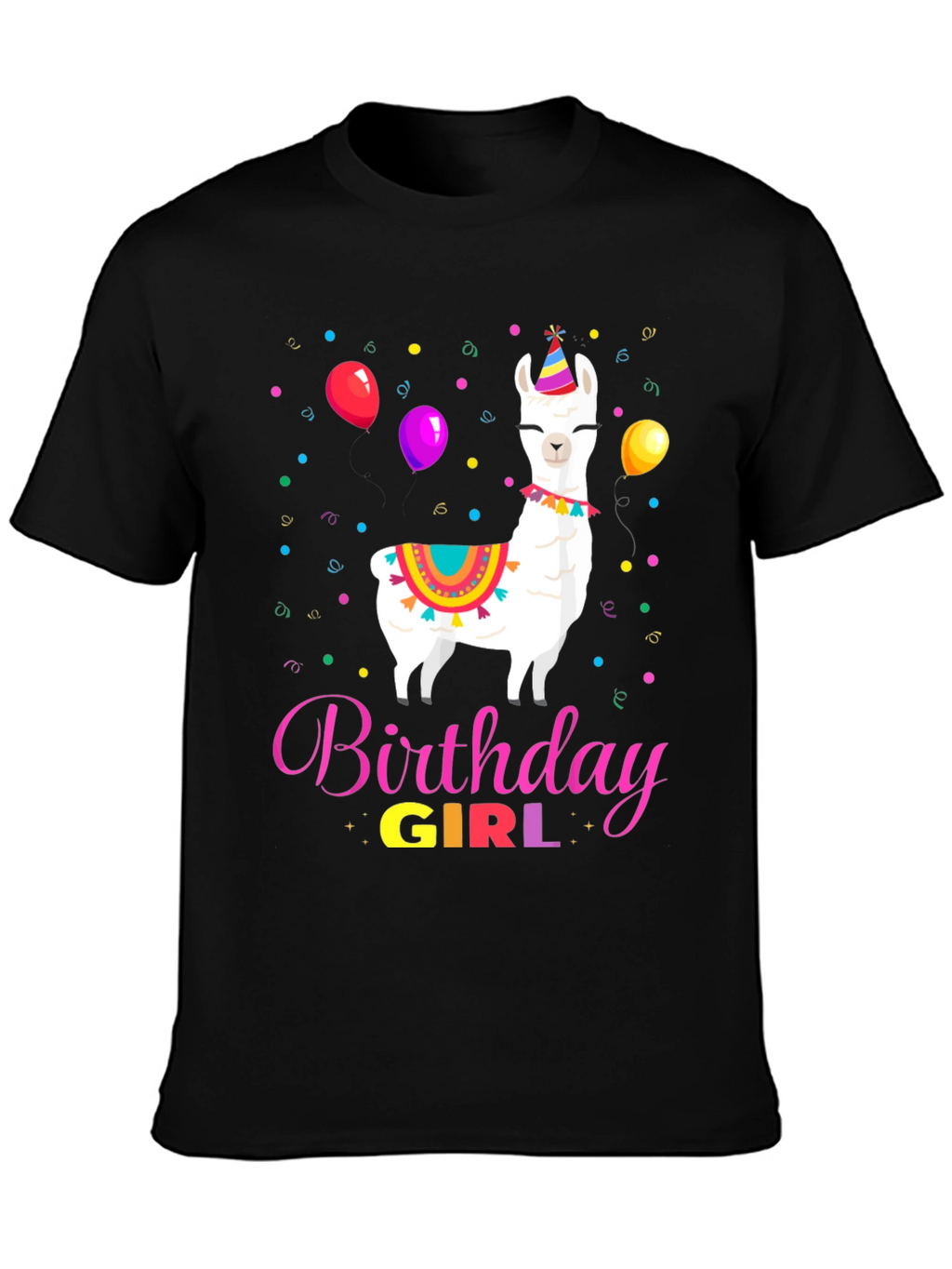 Birthday Girl Llama Graphic Tee