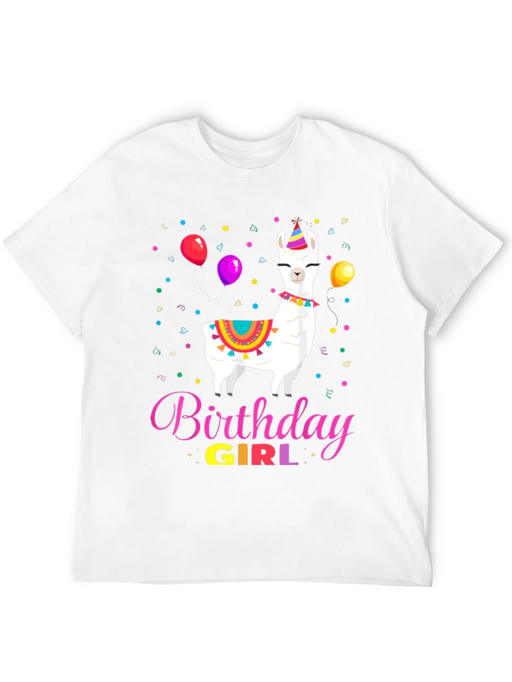 Birthday Girl Llama Graphic Tee