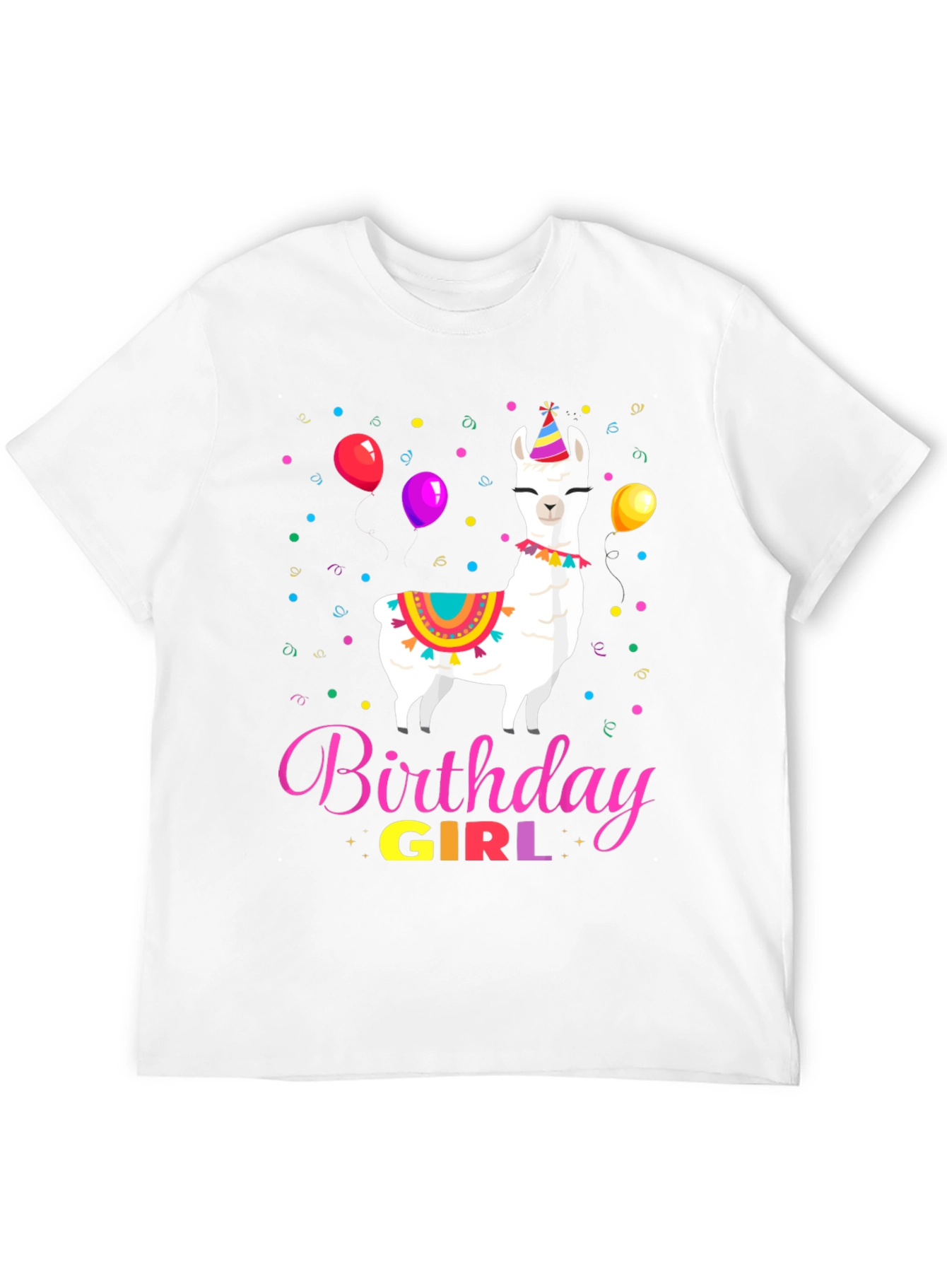 Birthday Girl Llama Graphic Tee