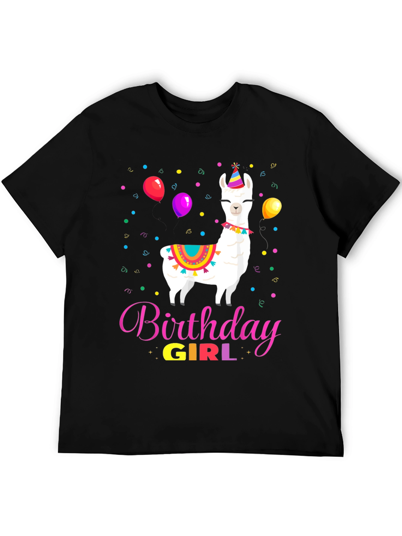 Birthday Girl Llama Graphic Tee