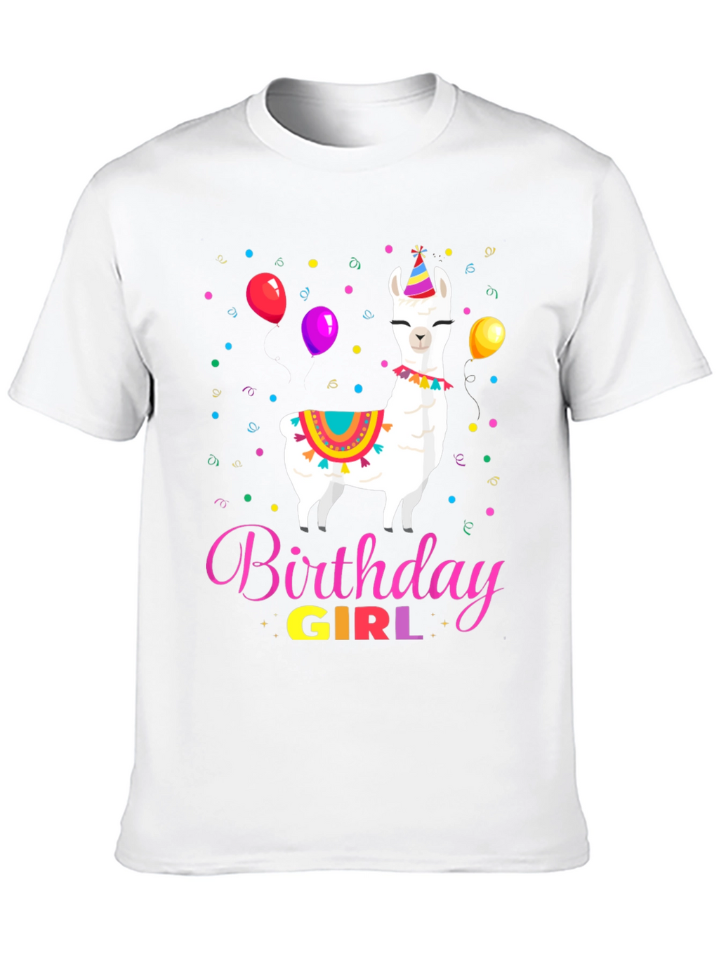 Birthday Girl Llama Graphic Tee