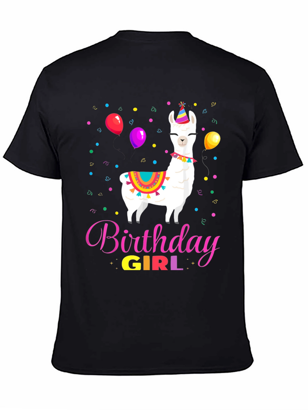 Birthday Girl Llama Graphic Tee