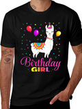 Birthday Girl Llama Graphic Tee