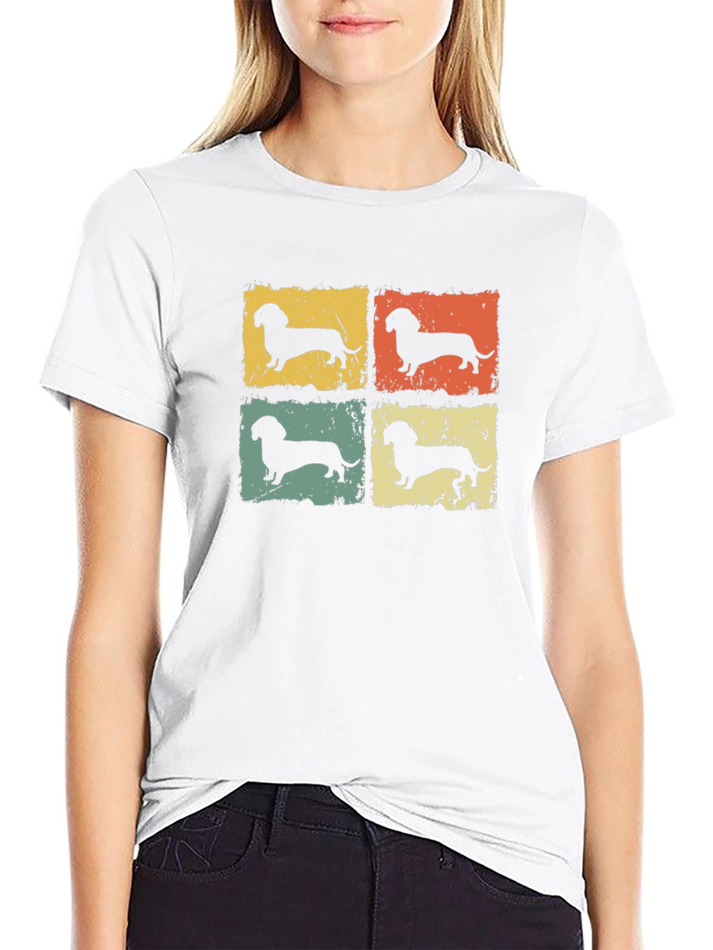 Retro Dachshund Dog Graphic T-Shirt