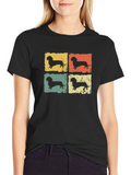 Retro Dachshund Dog Graphic T-Shirt