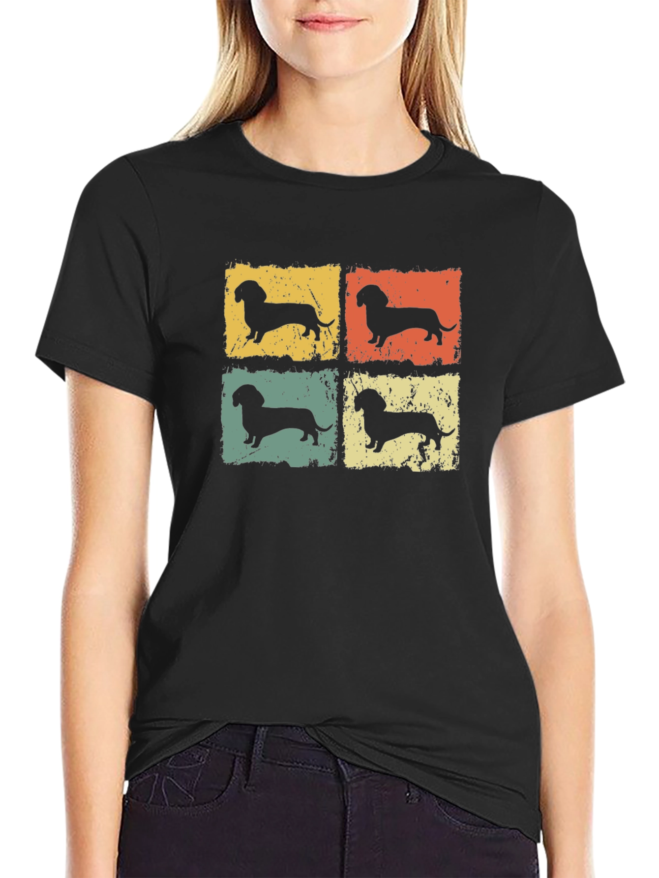 Retro Dachshund Dog Graphic T-Shirt