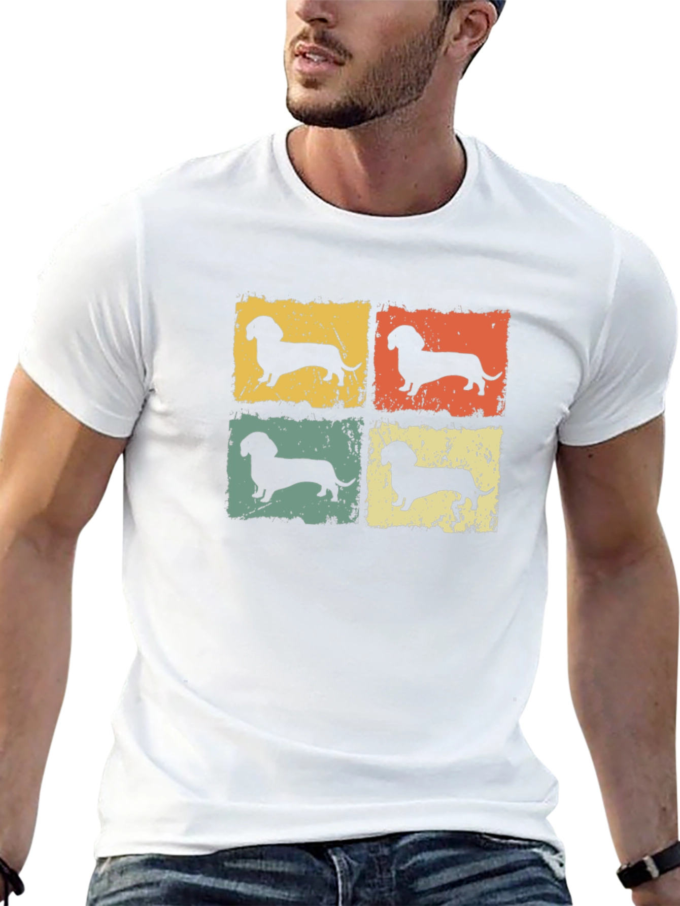 Retro Dachshund Dog Graphic T-Shirt