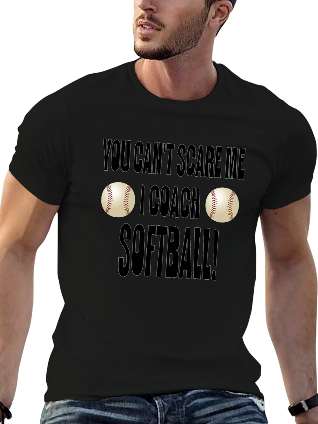 You Cant Scare Me I Coach Softball T-Shirt