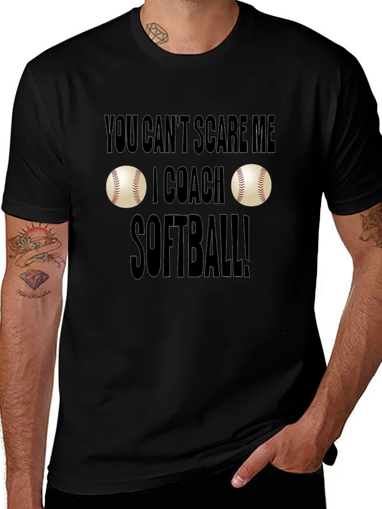 You Cant Scare Me I Coach Softball T-Shirt