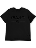 Piano Graphic T-Shirt - Unisex Casual Tee