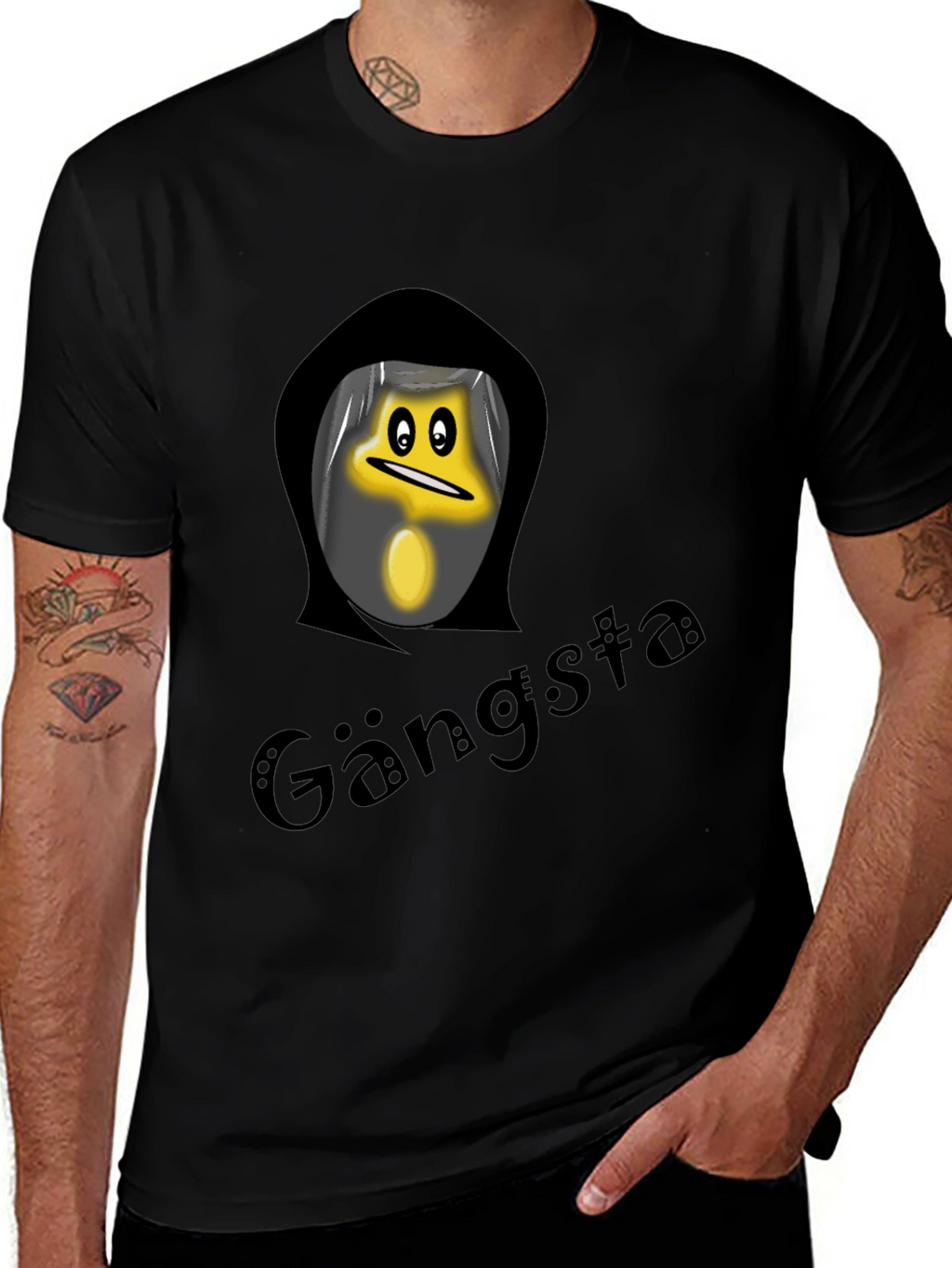 Gangsta Star Black T-Shirt
