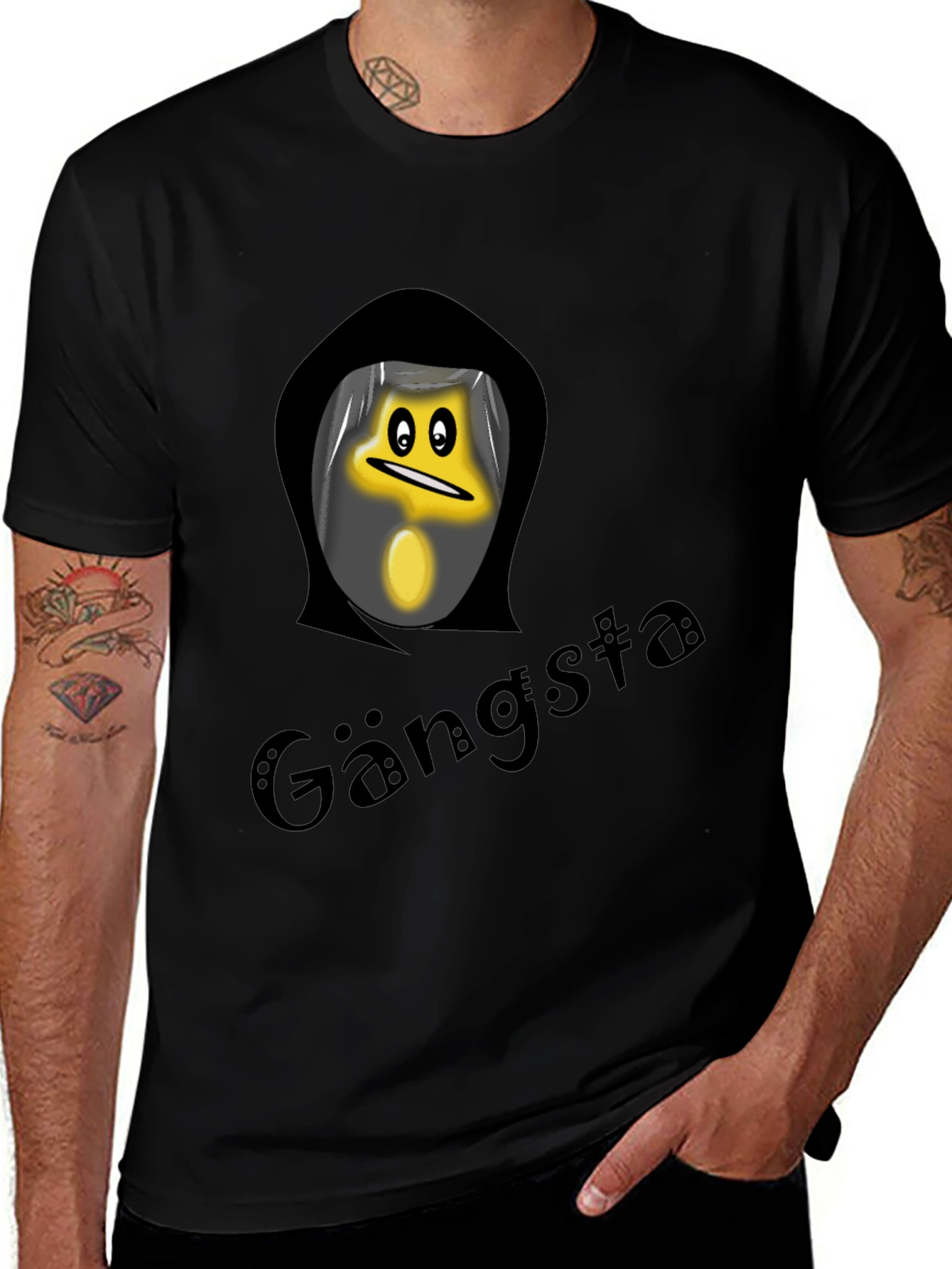 Gangsta Star Black T-Shirt