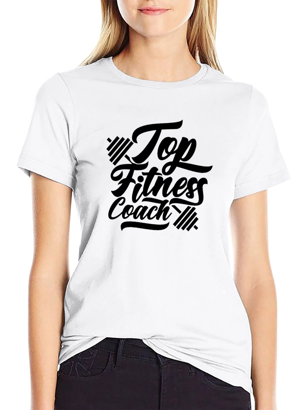Top Fitness Coach Black T-Shirt - Workout Motivation