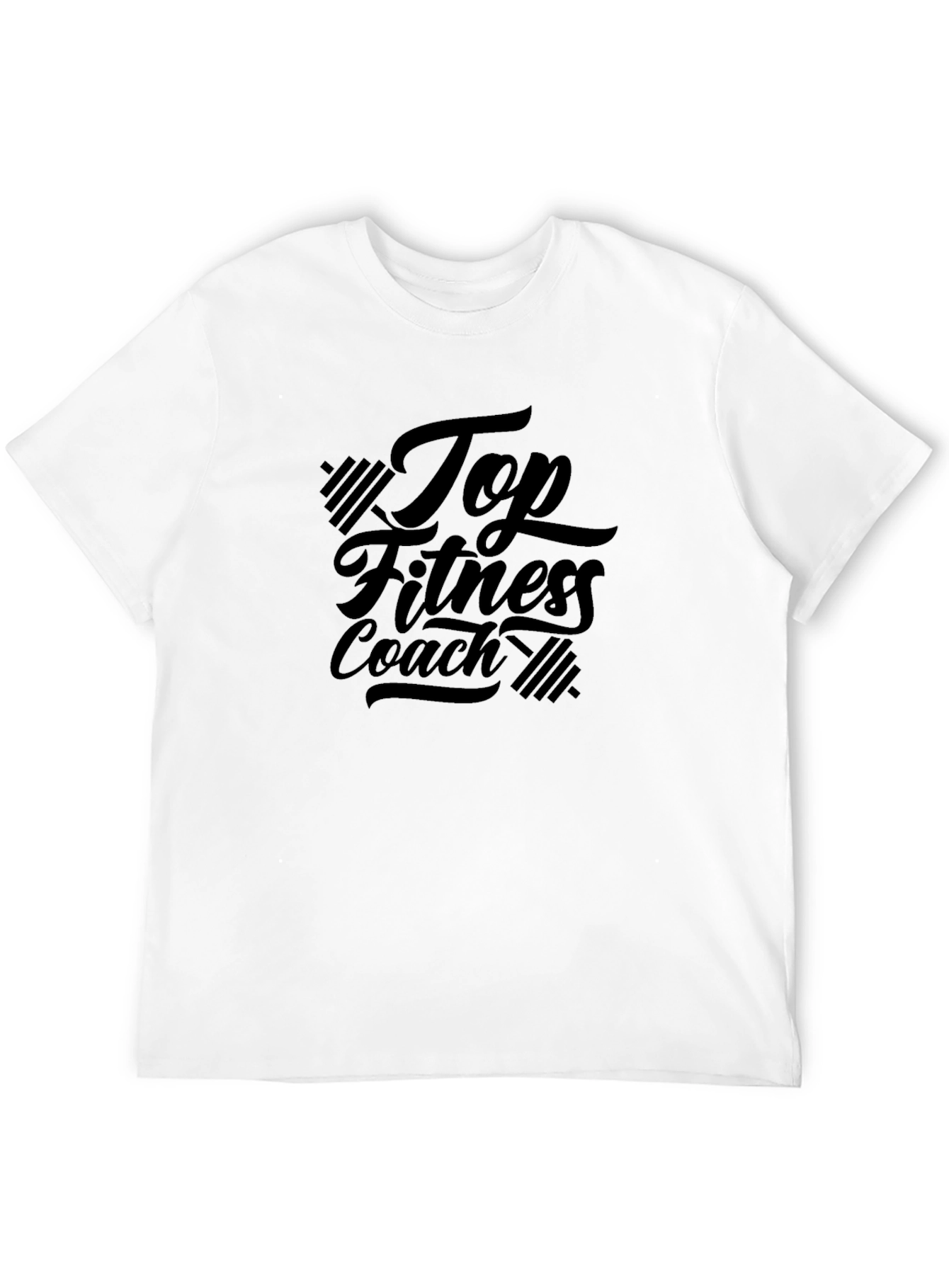 Top Fitness Coach Black T-Shirt - Workout Motivation