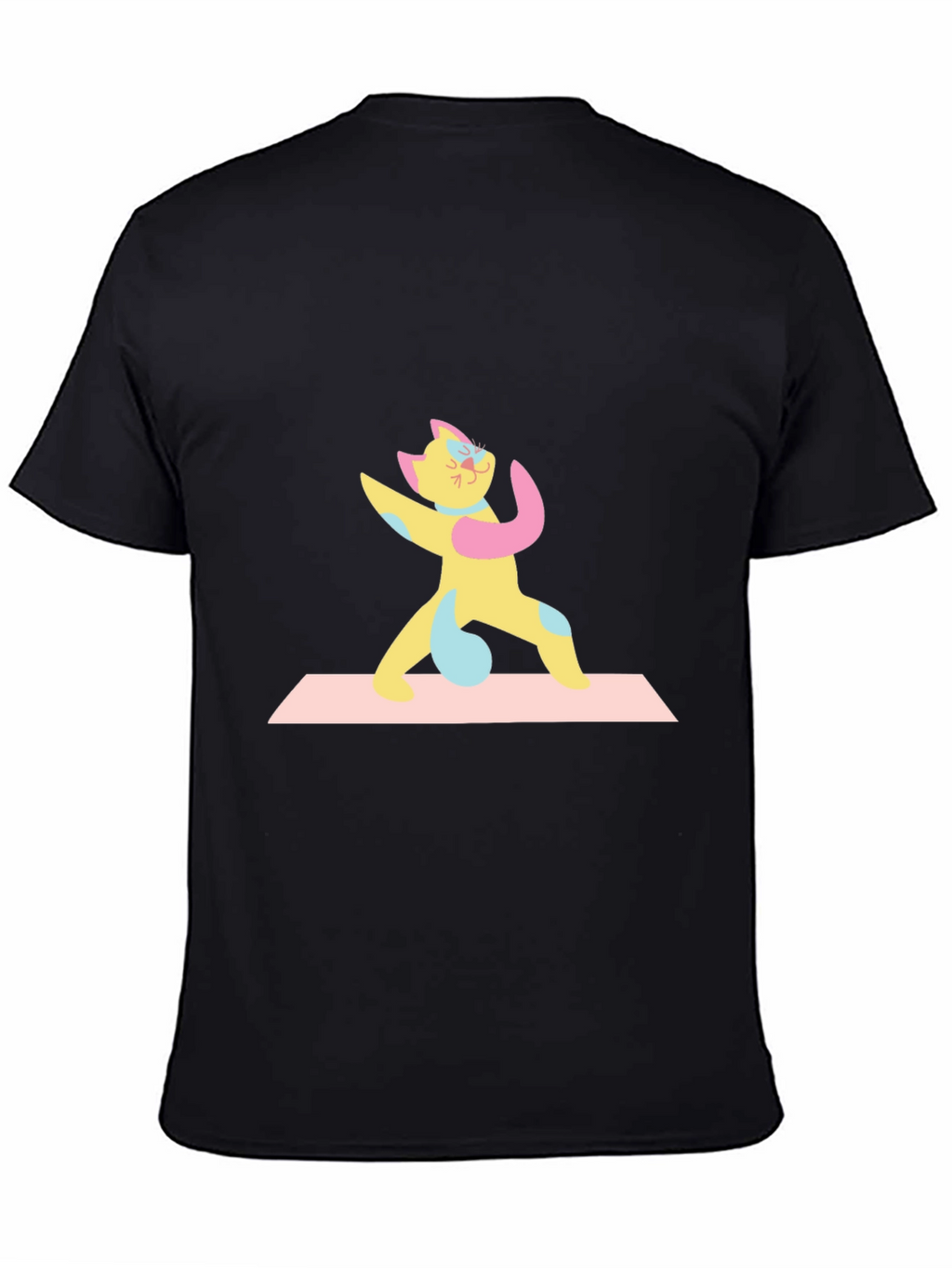 Yoga Cat Black T-Shirt