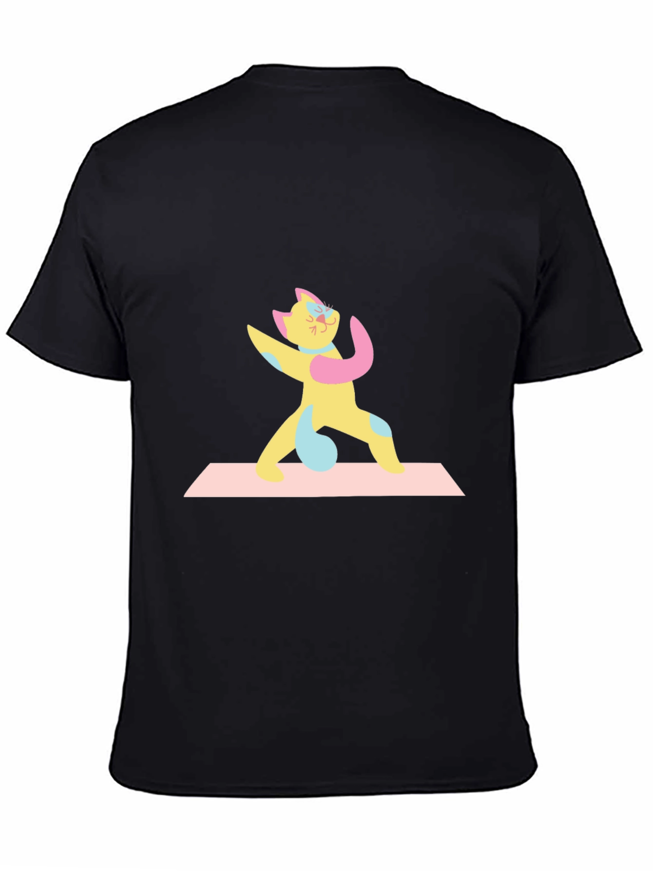 Yoga Cat Black T-Shirt
