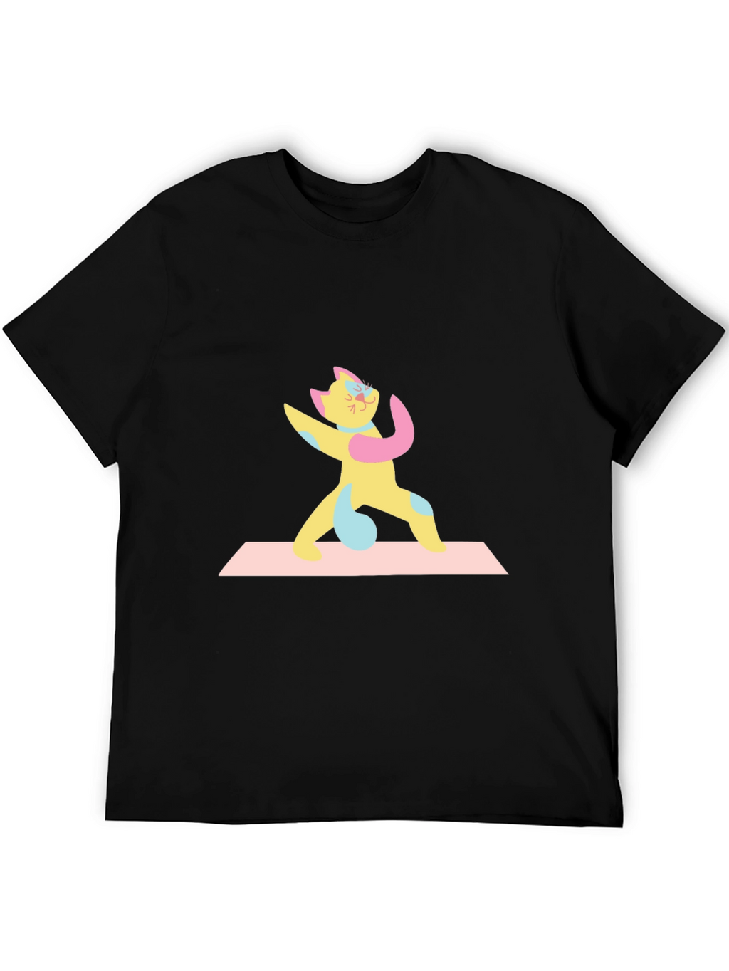 Yoga Cat Black T-Shirt
