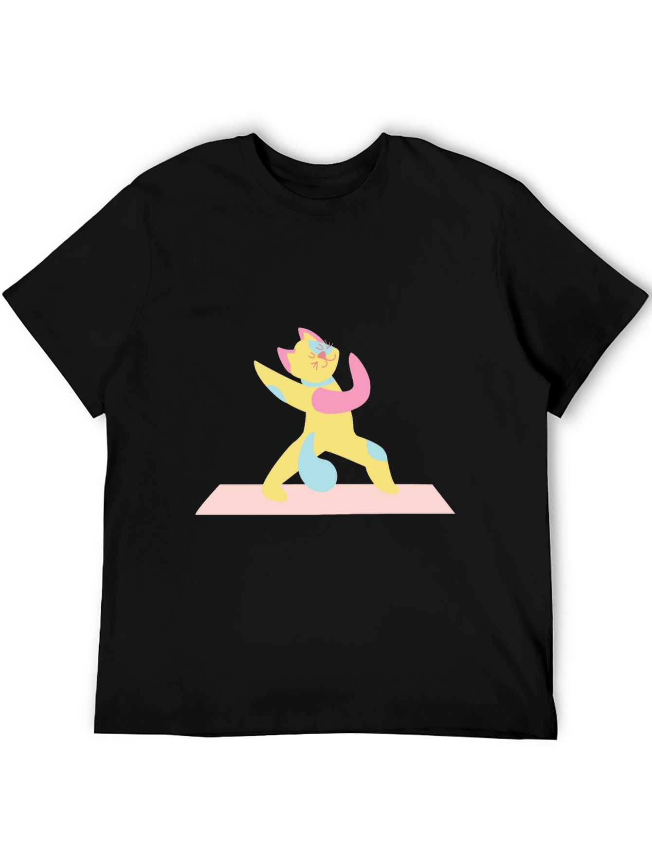Yoga Cat Black T-Shirt