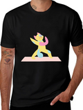 Yoga Cat Black T-Shirt