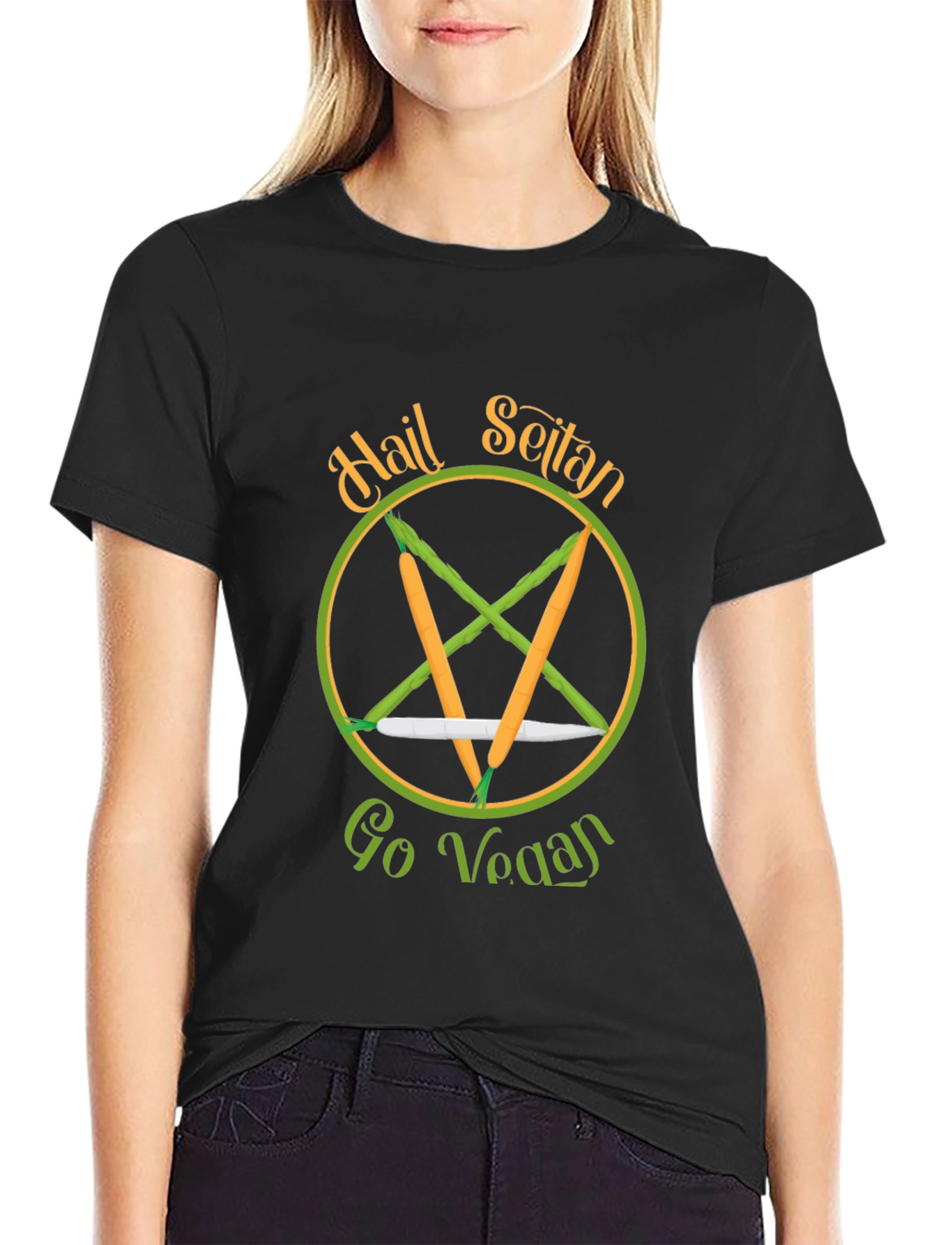 Hail Seitan Go Vegan T-Shirt