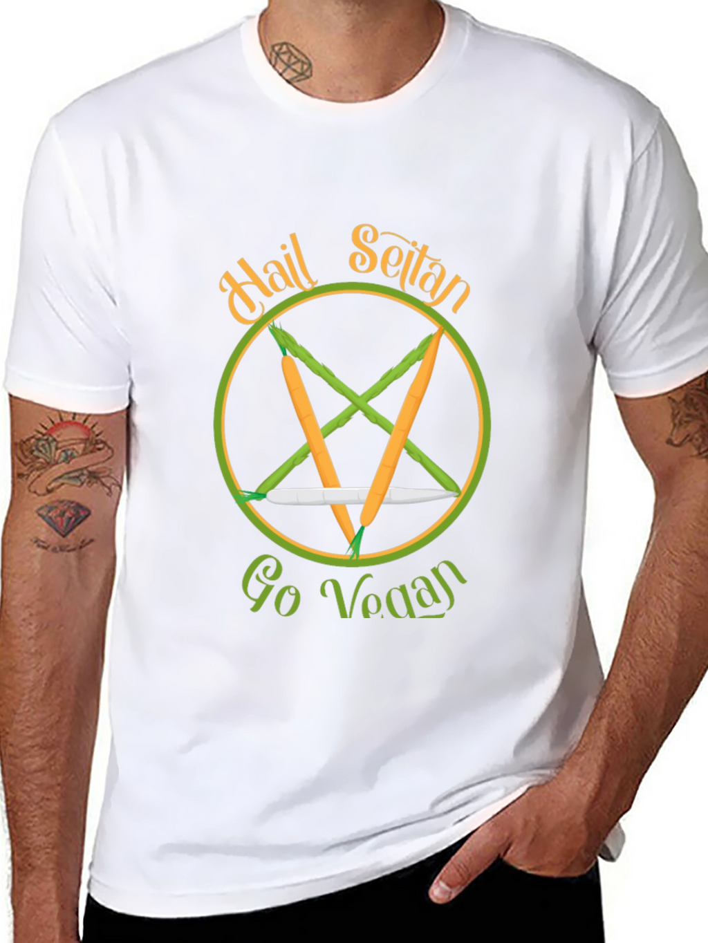 Hail Seitan Go Vegan T-Shirt