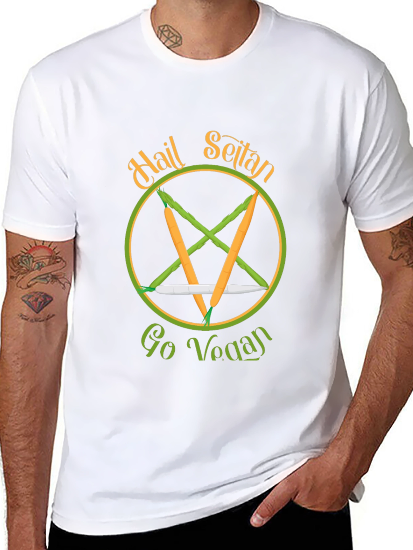 Hail Seitan Go Vegan T-Shirt