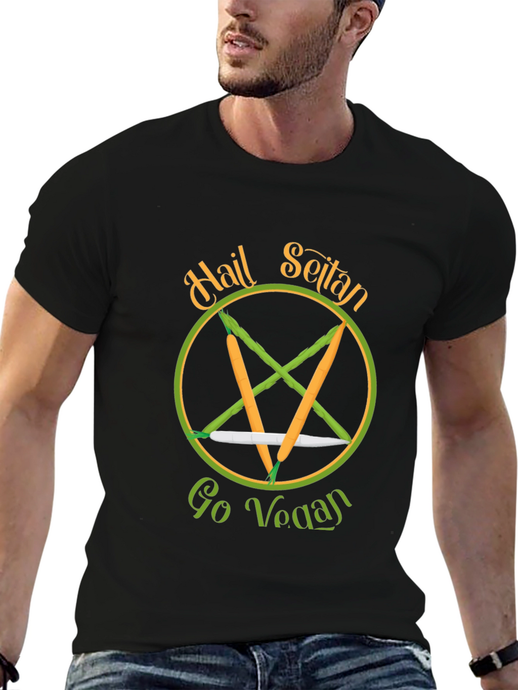 Hail Seitan Go Vegan T-Shirt