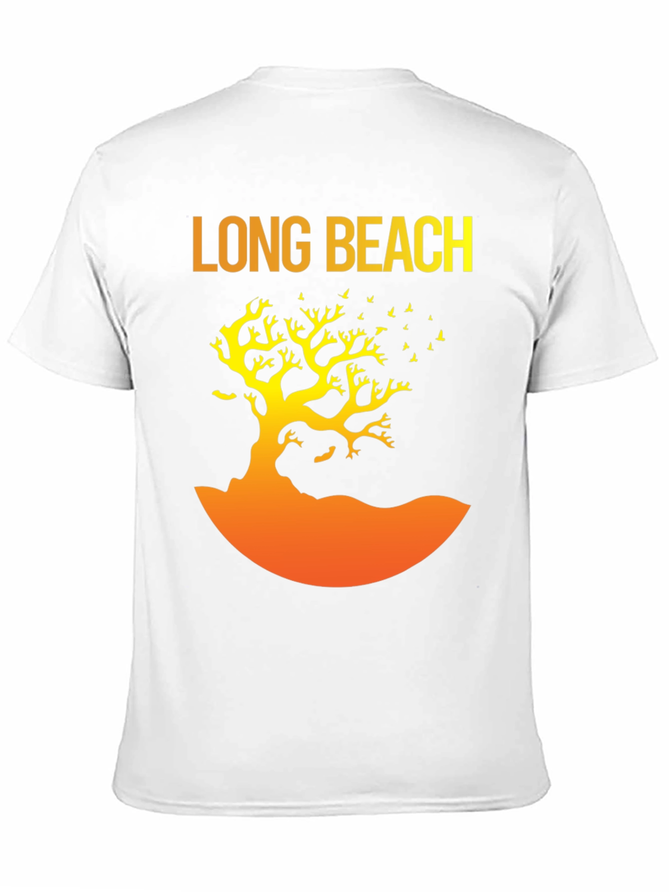 Long Beach Graphic Tee - Tree Silhouette Design