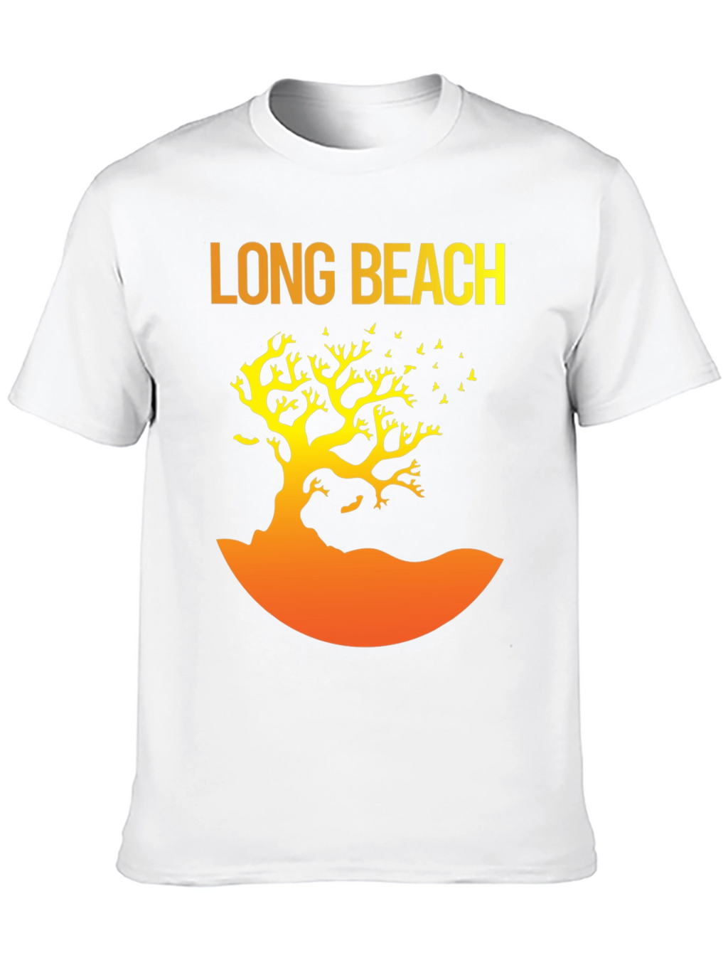 Long Beach Graphic Tee - Tree Silhouette Design
