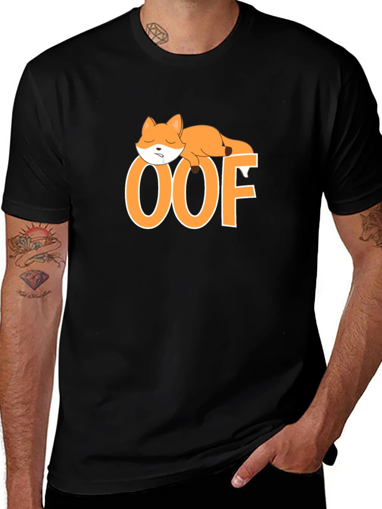 OOF Sleepy Fox T-Shirt - Cute & Comfy