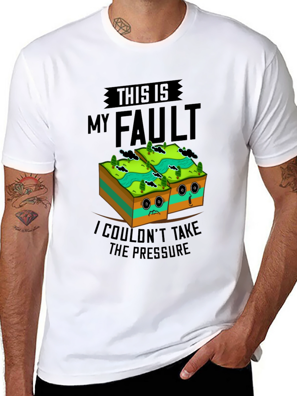 Funny Geology Fault Line Humor T-Shirt