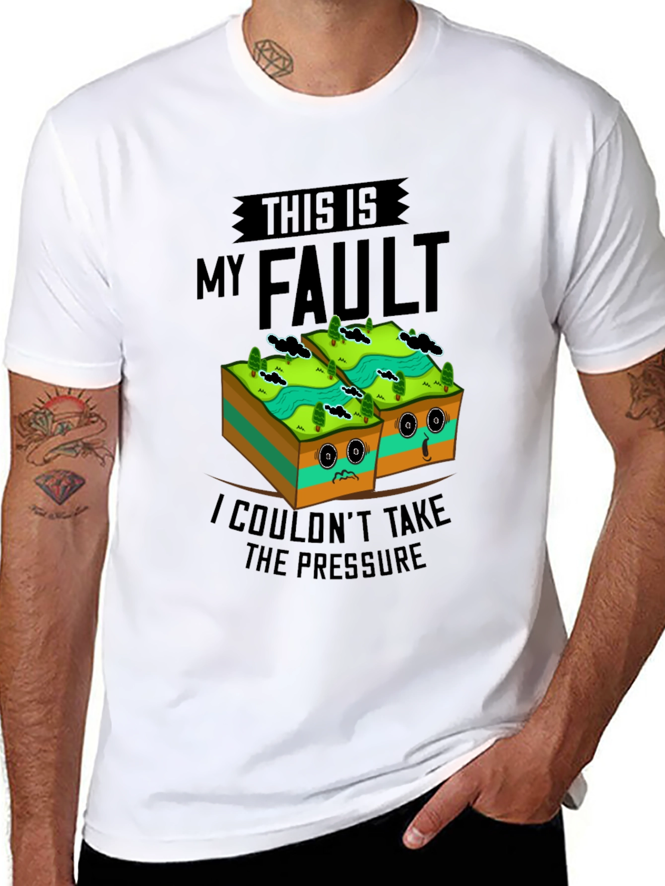 Funny Geology Fault Line Humor T-Shirt