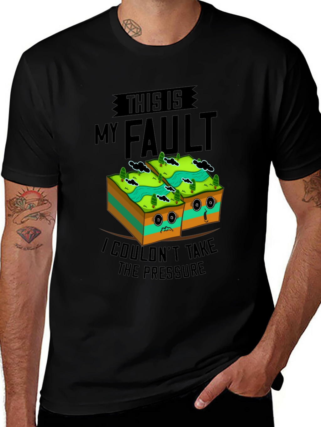 Funny Geology Fault Line Humor T-Shirt