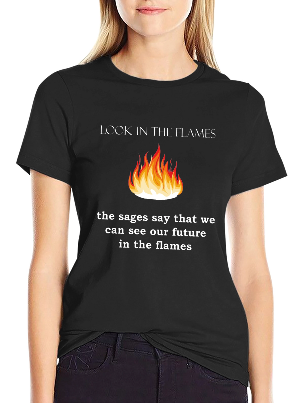Look In The Flames Graphic T-Shirt