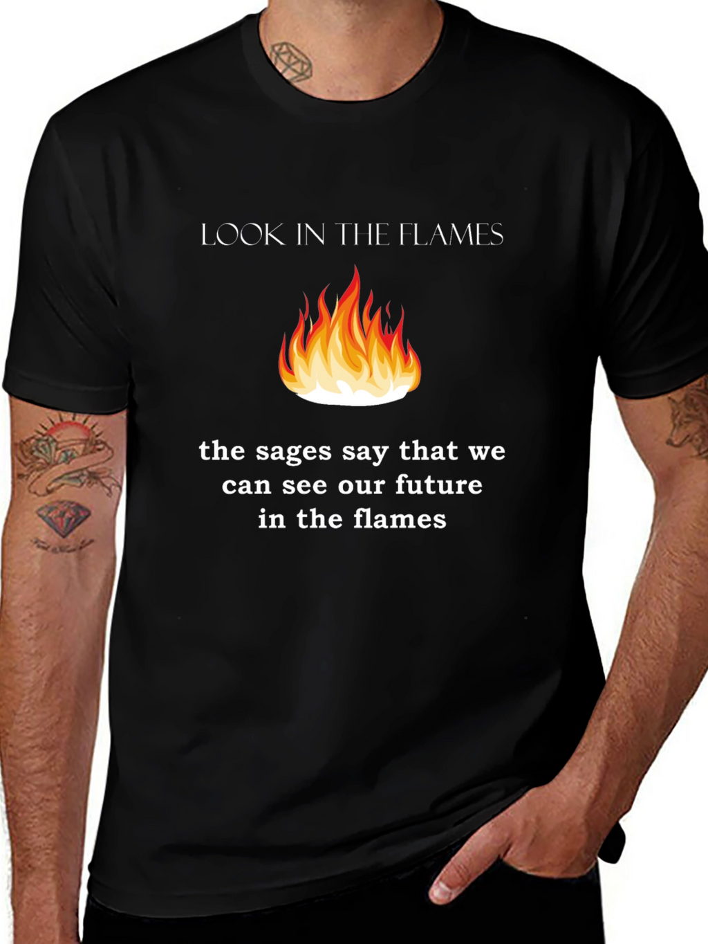 Look In The Flames Graphic T-Shirt