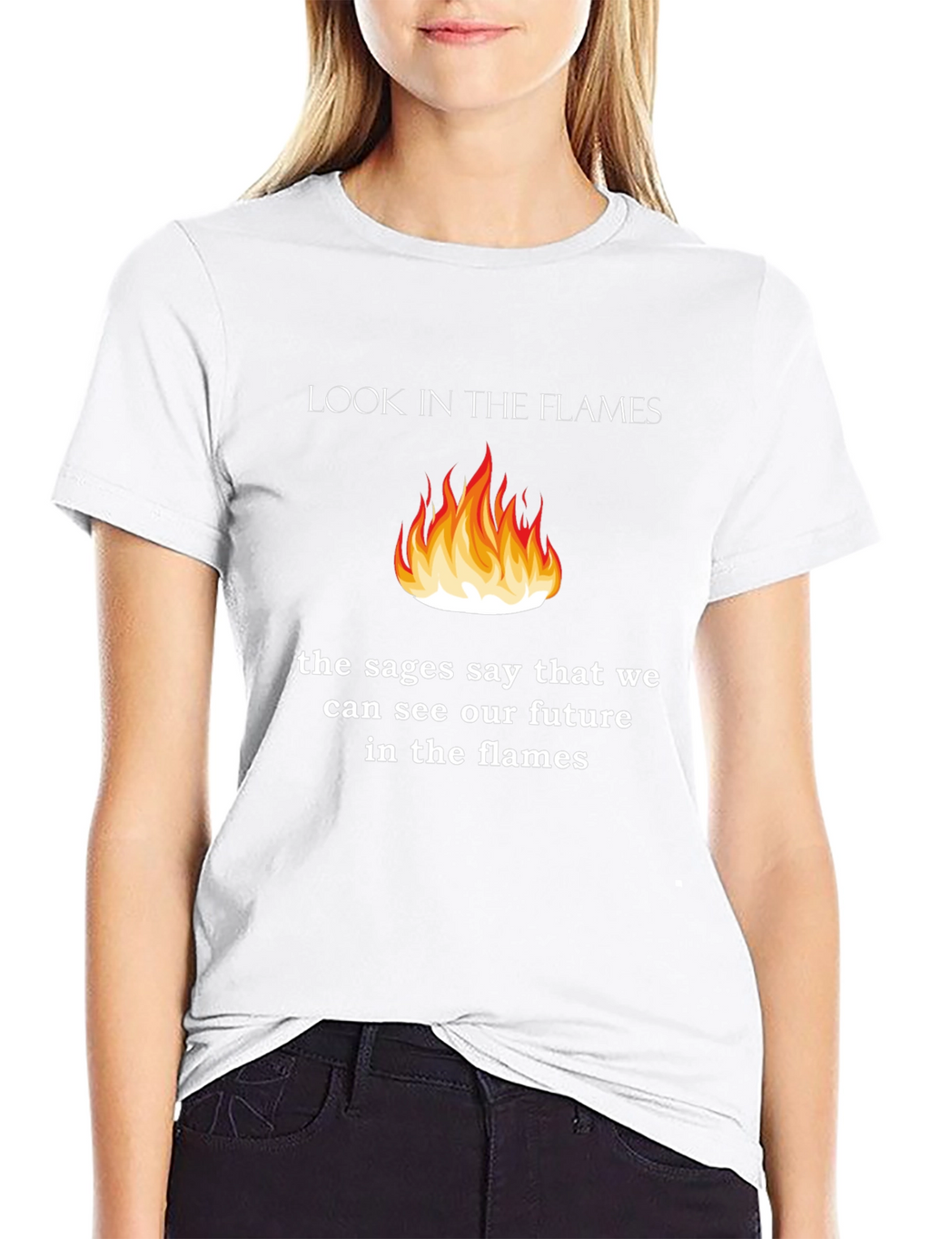 Look In The Flames Graphic T-Shirt