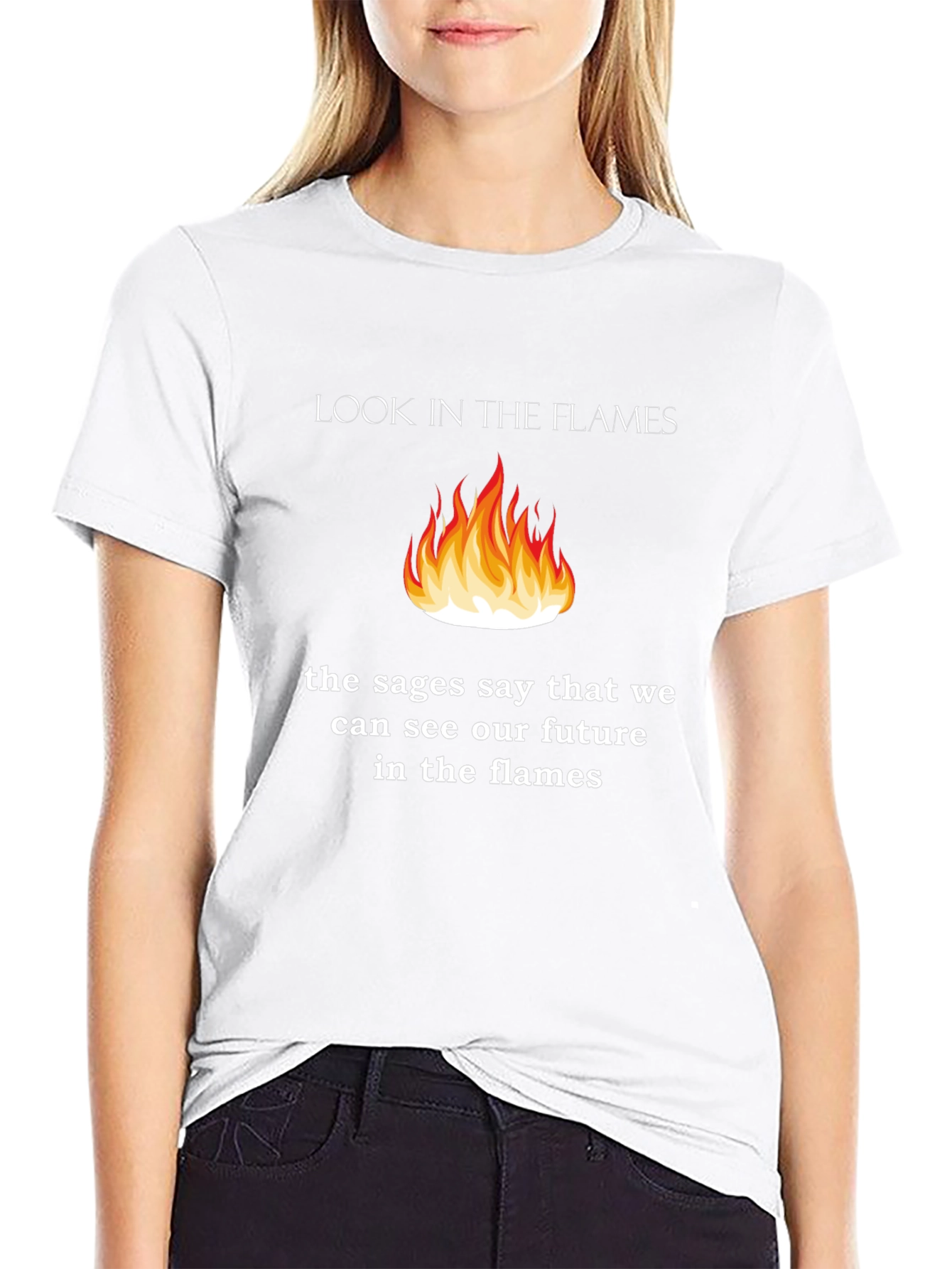 Look In The Flames Graphic T-Shirt