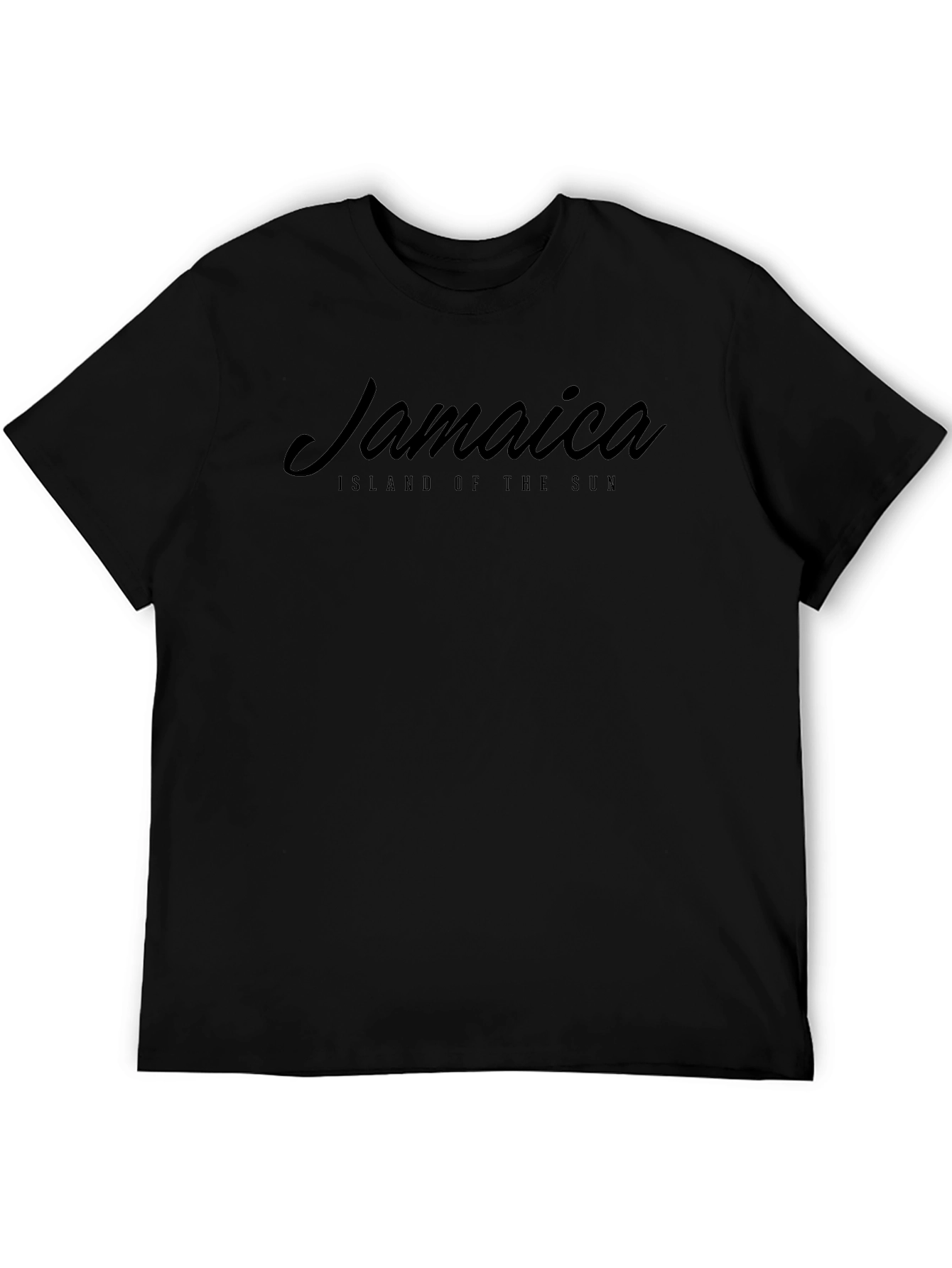 Jamaica Island of the Sun Black Graphic Tee