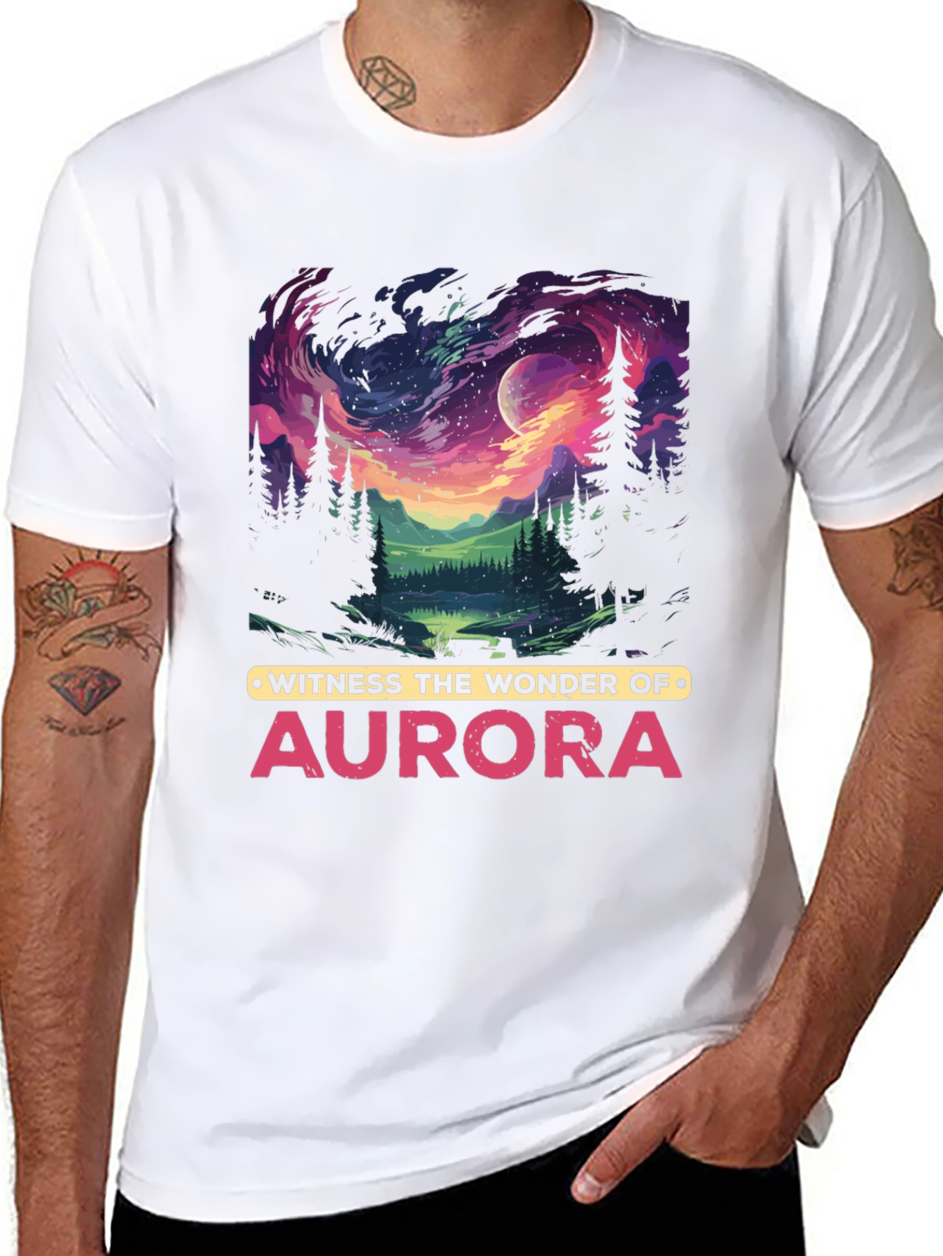 Aurora Wonder T-Shirt - Nature Inspired Graphic Tee