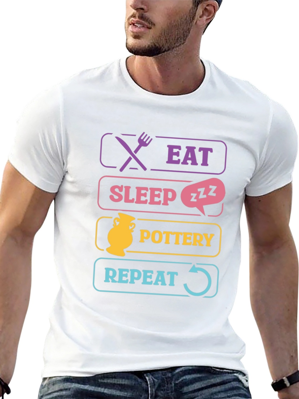 Eat Sleep Pottery Repeat T-Shirt