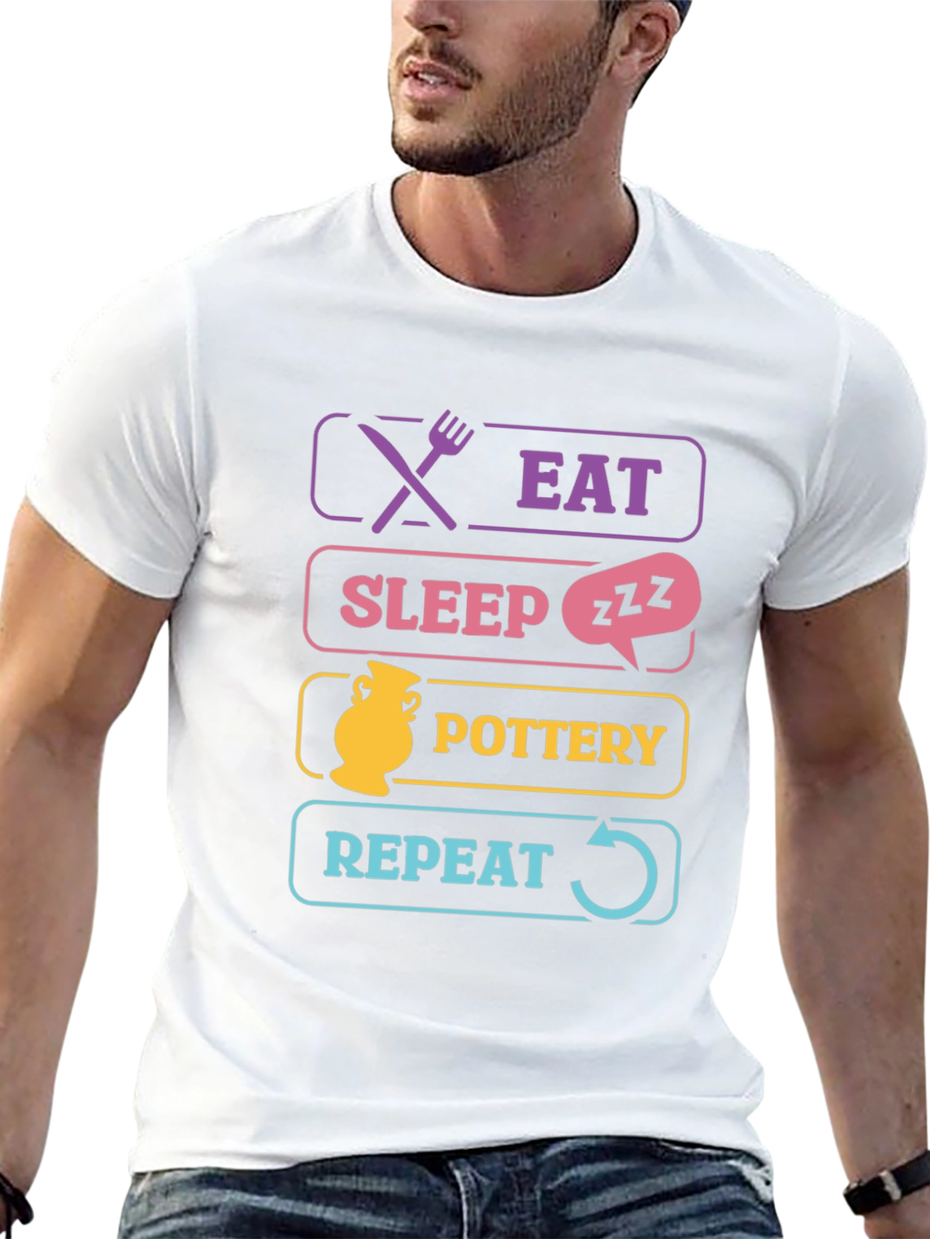 Eat Sleep Pottery Repeat T-Shirt