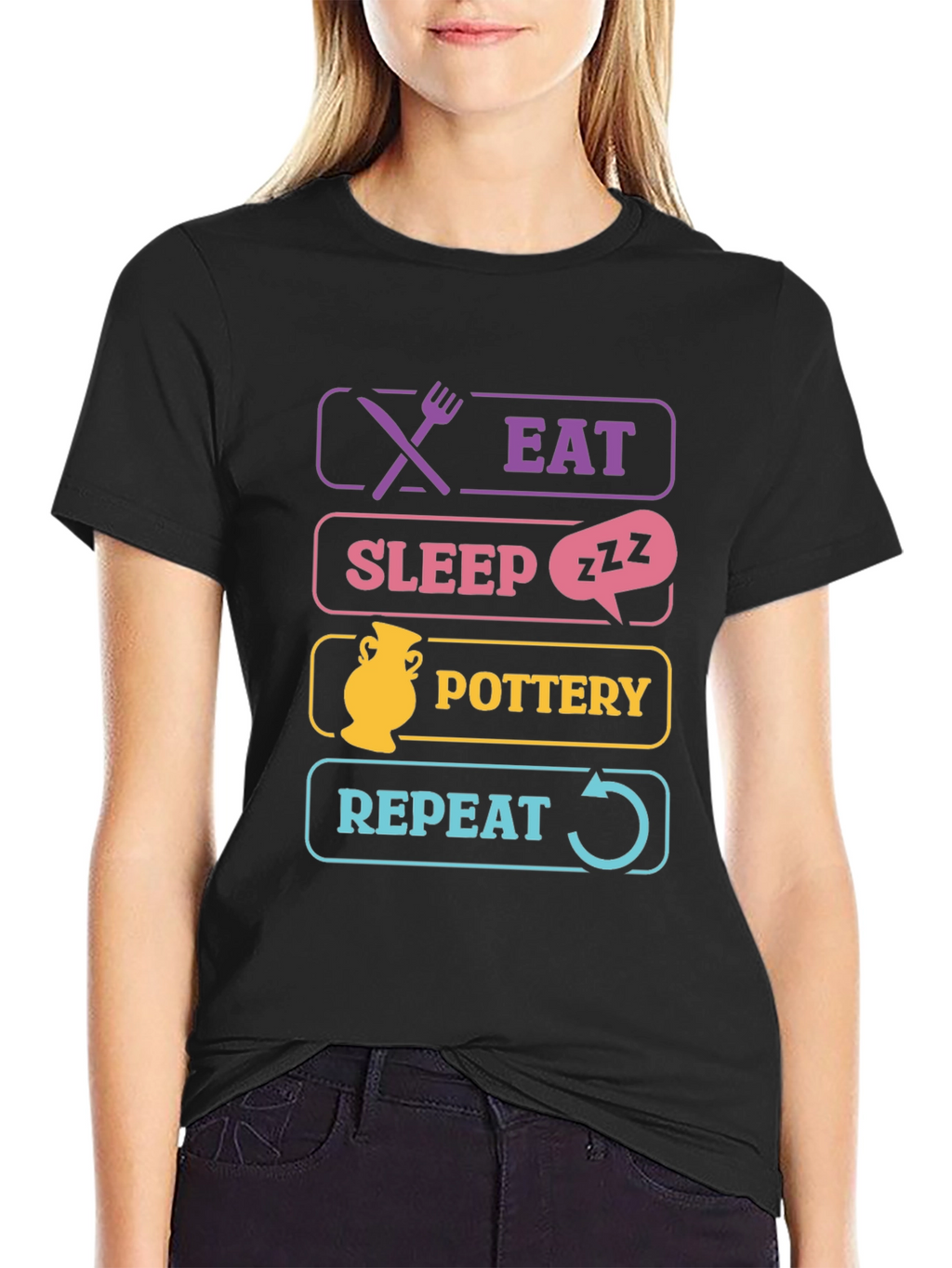 Eat Sleep Pottery Repeat T-Shirt