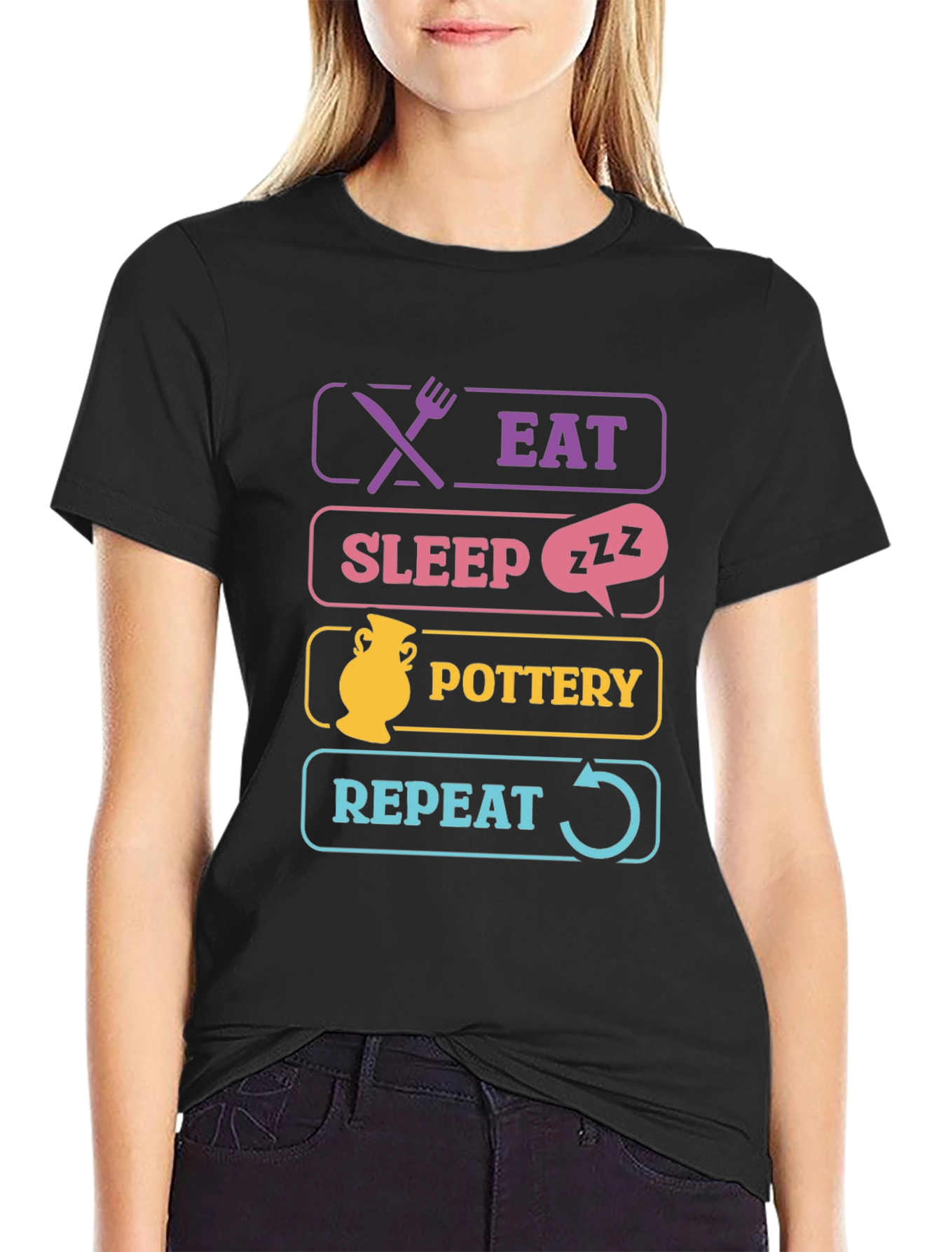 Eat Sleep Pottery Repeat T-Shirt