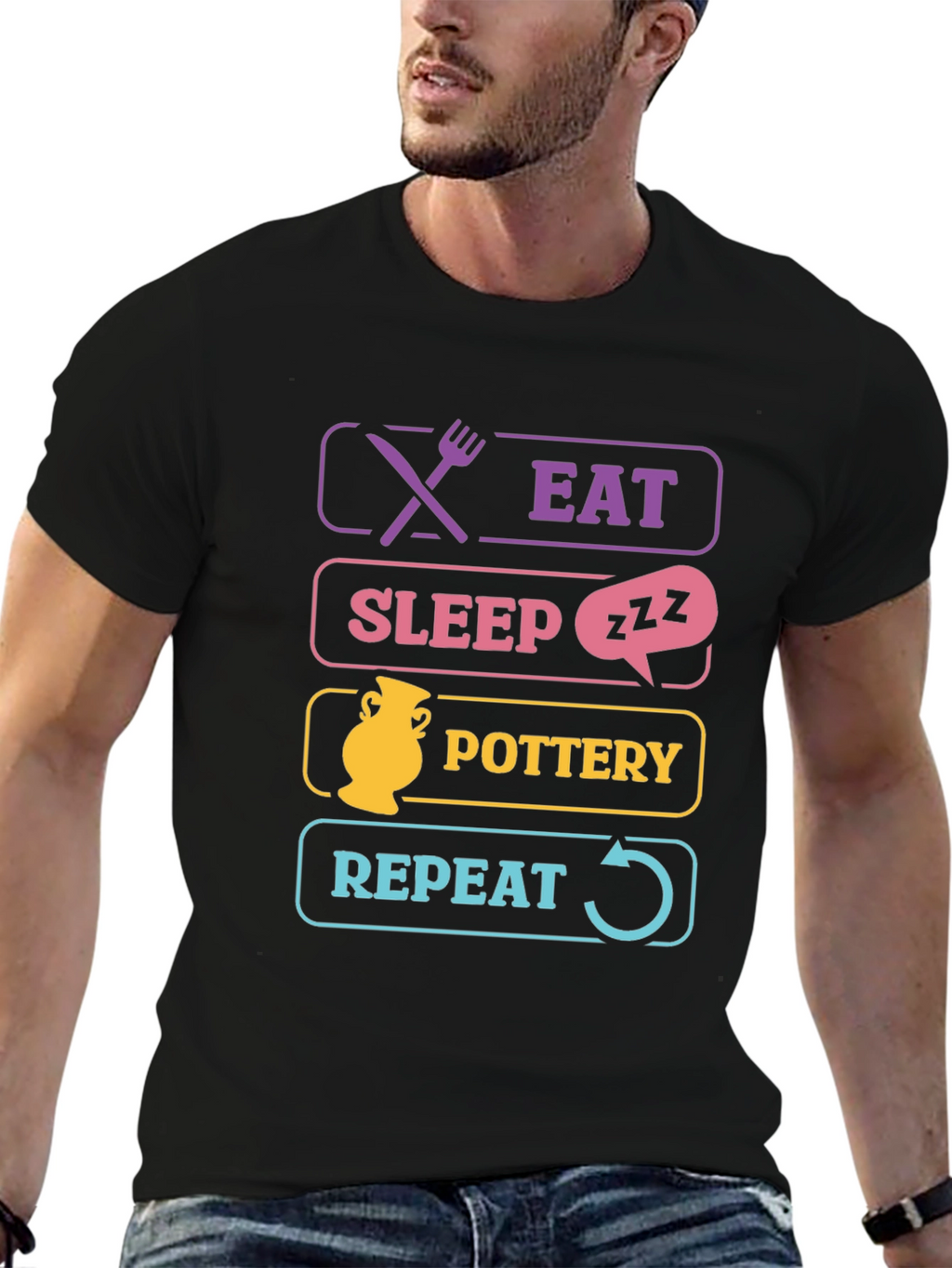 Eat Sleep Pottery Repeat T-Shirt
