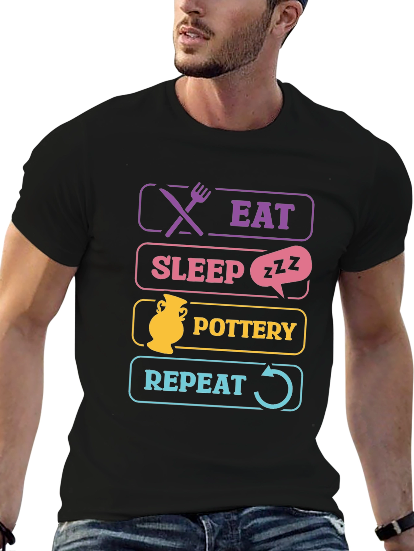Eat Sleep Pottery Repeat T-Shirt