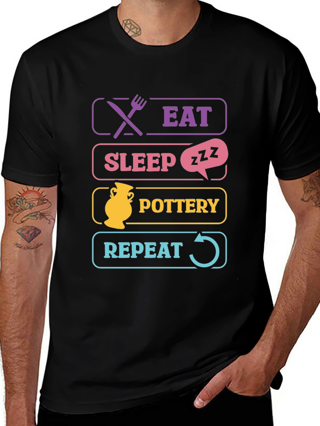 Eat Sleep Pottery Repeat T-Shirt